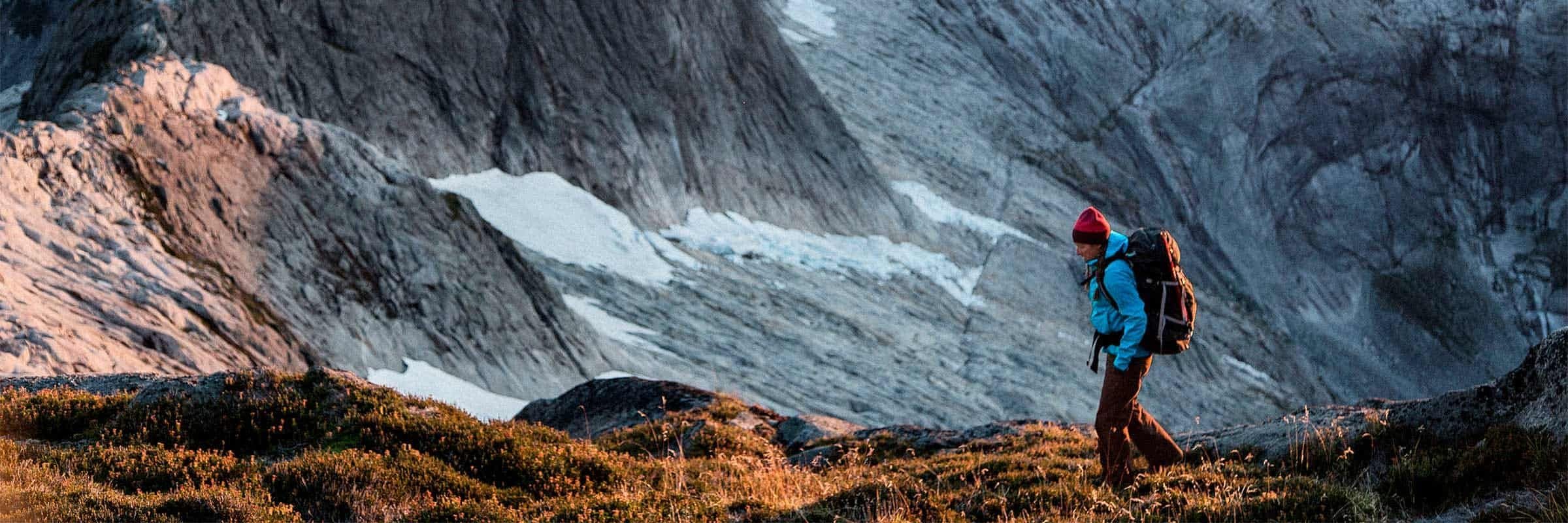 hiking in the mountains